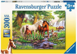 Ravensburger Puzzle per bambini - 12904 Cavalli selvaggi vicino al fiume - Puzzle con cavalli da 300 pezzi per bambini dai 9 anni in su in formato XXL Puzzle Naty Shop Titolo predefinito