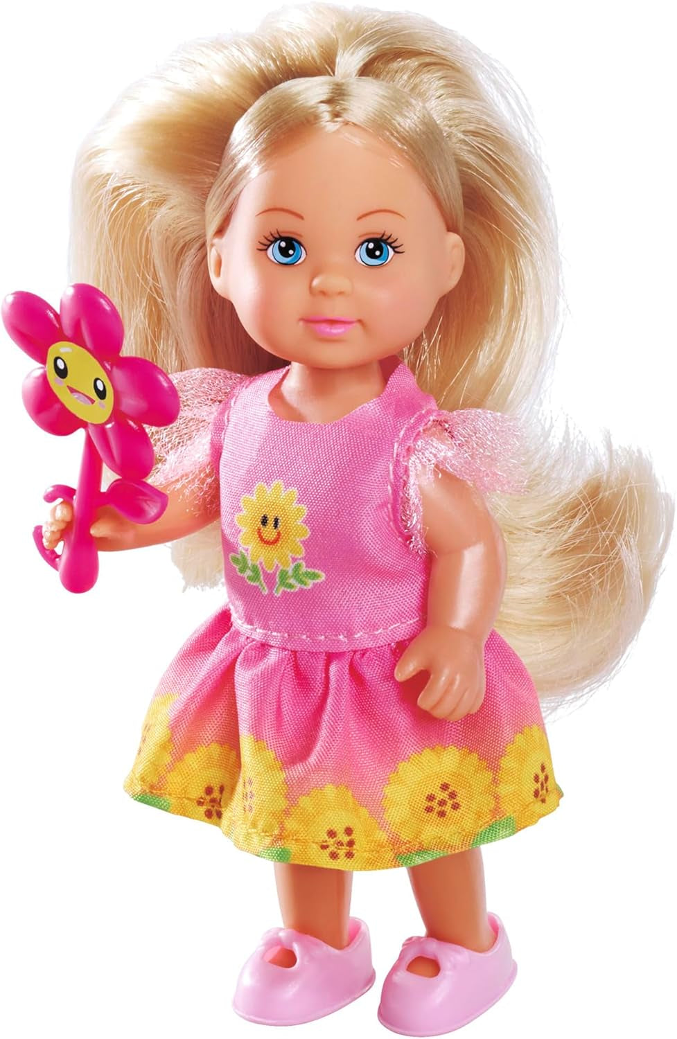 Simba Evi Love Flowers assortiti 2 varianti Solo UN articolo verrà spedito Bambola con un grazioso vestito floreale con fiore 12 cm Bambola da gioco dai 3 anni in su