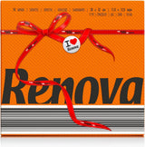 Tovaglioli di carta Renova, etichetta rossa arancione - 70 tovaglioli