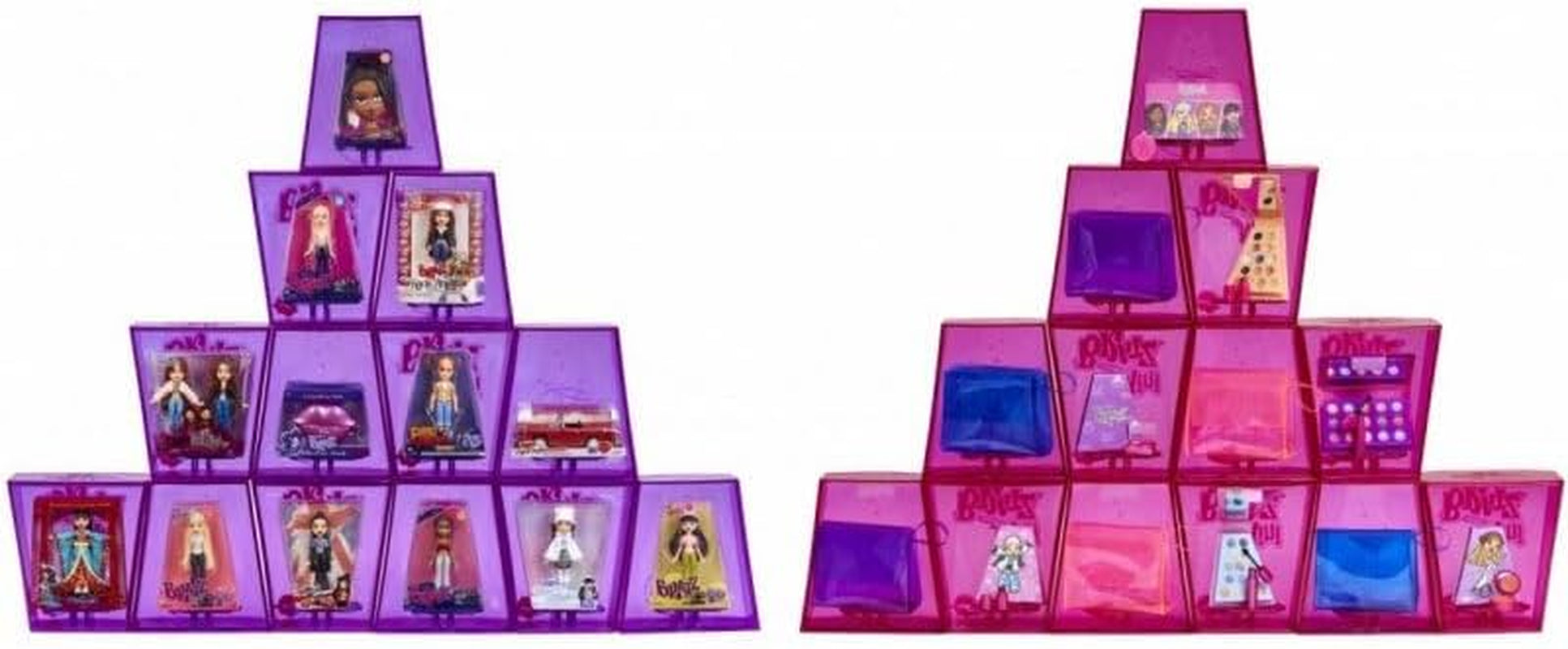 Bambole Bratz Miniverse MGA Y2K Nostalgia Flashback Minis in edizione limitata - PACCHETTO SORPRESA - 2 mini bambole Bratz e vetrina - Ottimo regalo per bambini e collezionisti 6+