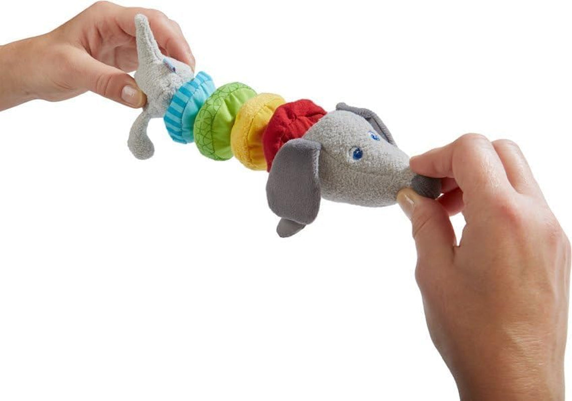 HABA 304771 - Bassotto con sonaglio, giocattolo in stoffa con motore a sonagli, giocattolo a partire da 6 mesi Giocattoli Bebe Naty Shop