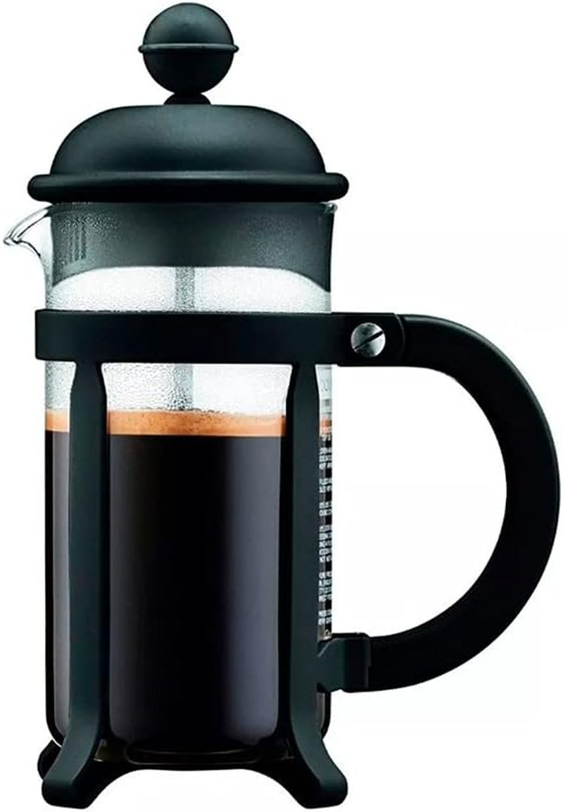 Bodum 1908-01 Caffettiera Java, 8 tazze, 1 L, multistrato, nero, 10,6 x 16,3 x 24,5 cm, 6 pezzi