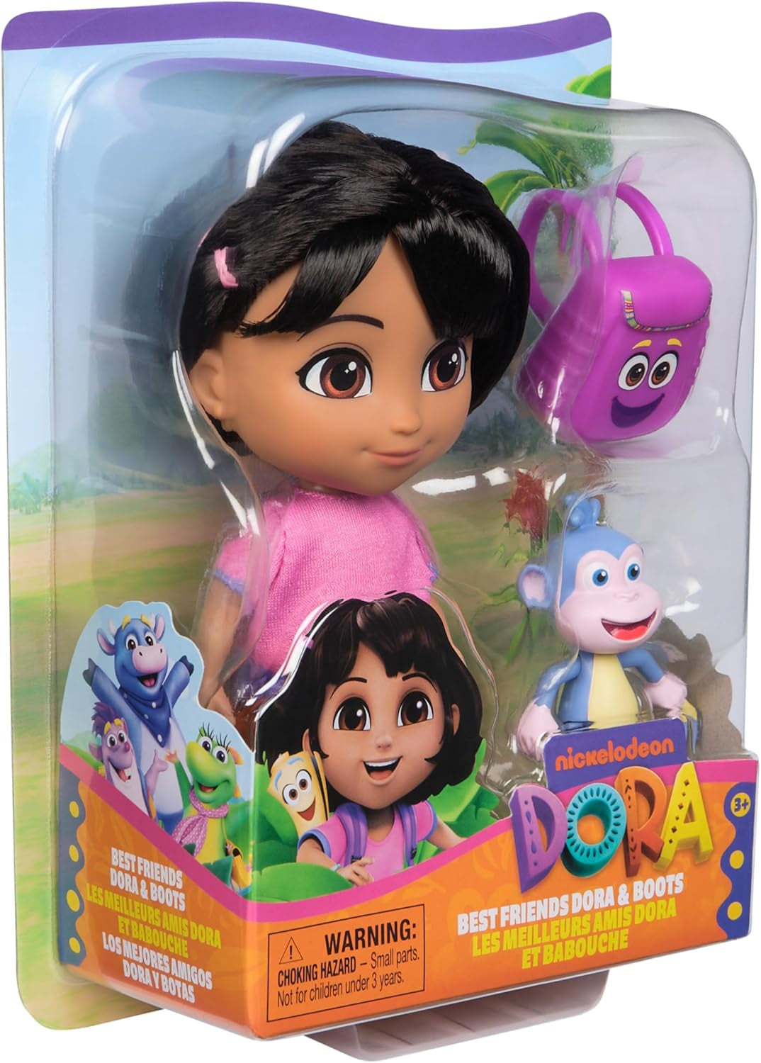 DORA - Bambola Best Friend - Misura 22 cm, con capelli pettinabili, cartella e stivali da scimmia, conosciuta dalla popolare serie TV, per bambini dai 3 anni in su