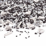 Streusel Glück Black Beauty, Mix Sprinkles Silver - Nero, 90 grammi Sprinkles Naty Shop 90 grammi