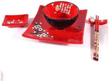 Servizio da Tavola Completo Giapponese 2381, Porcellana, Rosso