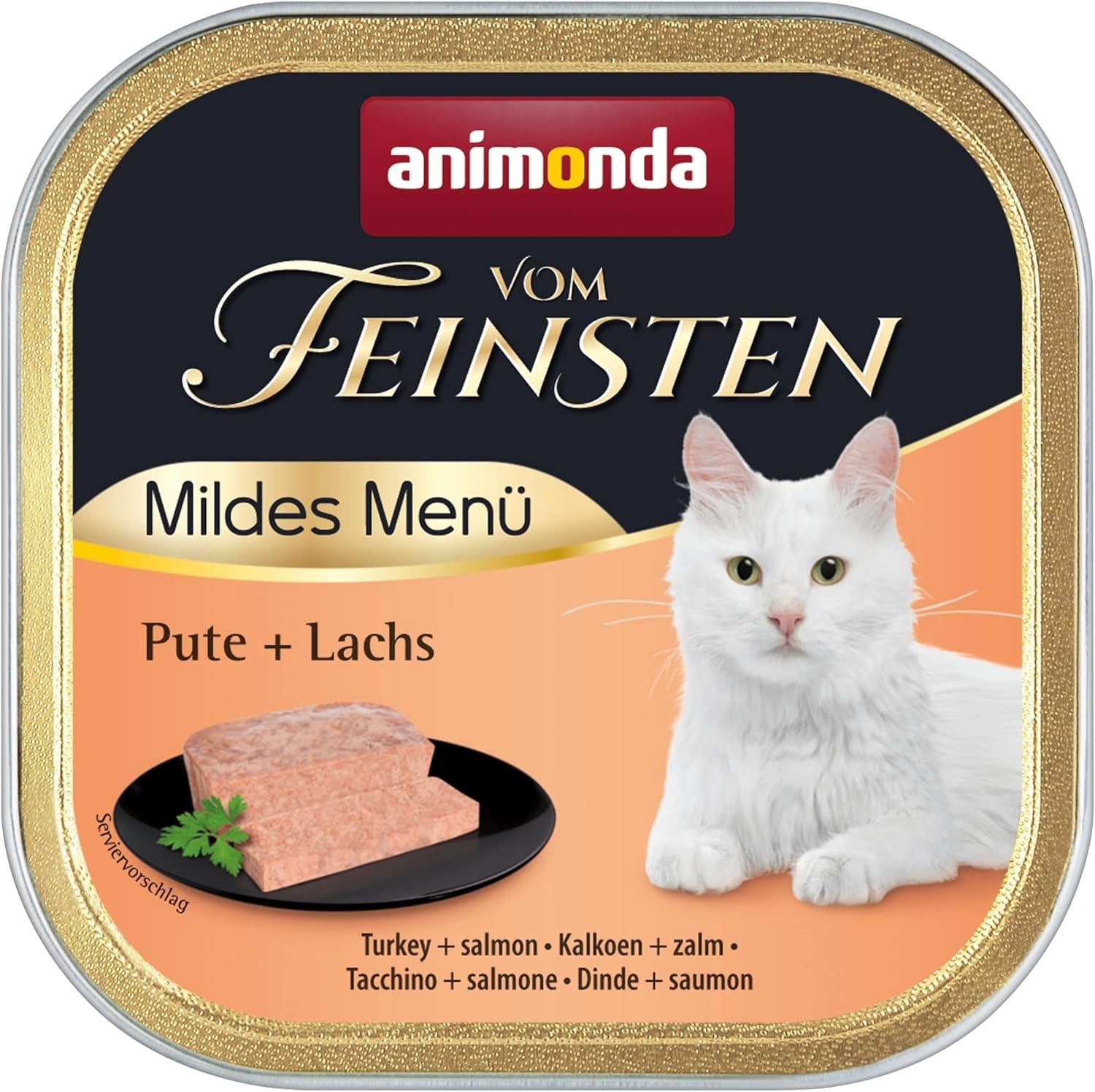 animonda vom Feinsten Mild Menu Mild Variety (32 x 100g), cibo umido per gatti senza cereali e senza zucchero, cibo facilmente digeribile con carne di tacchino