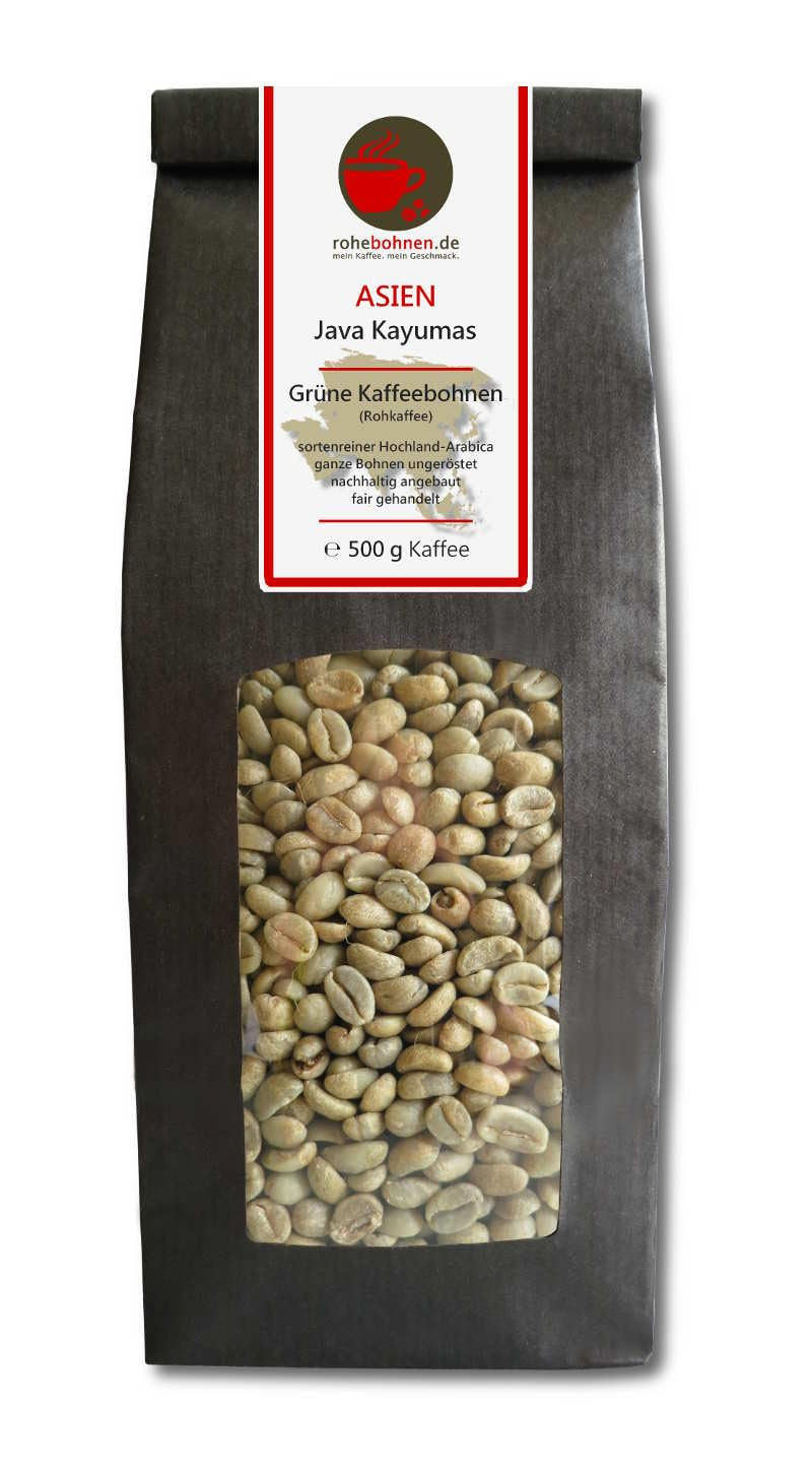 Caffè crudo - Caffè verde biologico di Etiopia, Giava, Honduras (confezione ridotta di chicchi di caffè verde 3x500g) - Certificato GMP