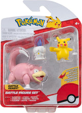 Pokémon PKW3057 Battle Figure Set-Piepi, Tanhel, Lauchzelot Action figure Naty Shop Lichtel, Pikachu, Phlegmon