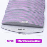 50 Stück Nagelfeile 100/180, Halbmond Nagelfeilen Für Gelnägel, Doppelseitige Nagelfeilen Set, Lima per unghie, Lima per unghie usa e getta per Nagelstudios DIY Nail Art Zuhause, Weiß