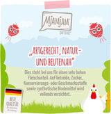 MjAMjAM - Cibo umido per gatti premium - pollo delicato con fragole fruttate 400 g, confezione da 6 (6 x 400 g), naturale con carne extra