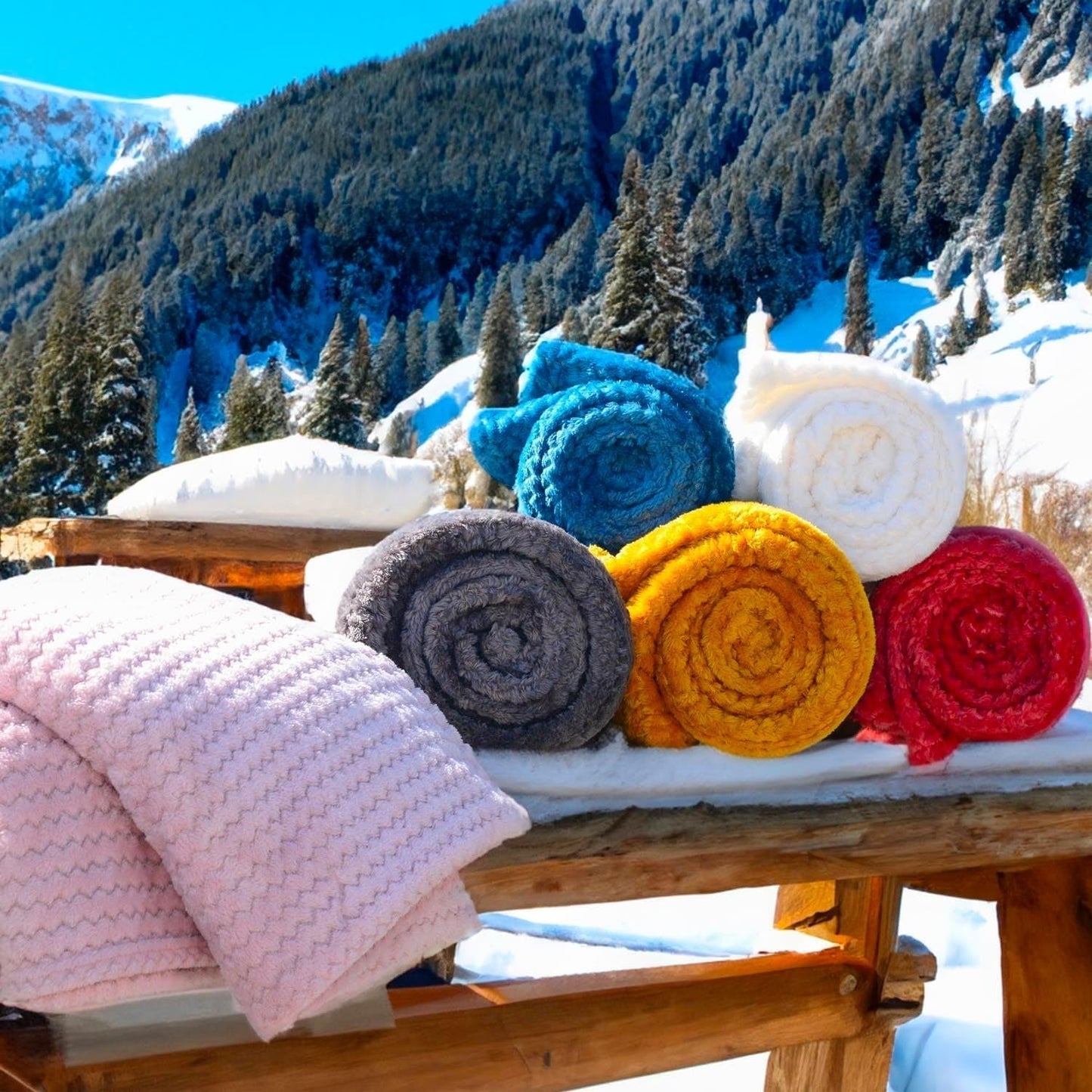 Coperta Soleil D'Ocre, 180 X 220 cm, Cocooning, Giallo Senape Letti e coperte Besuche den Soleil d'Ocre-Store