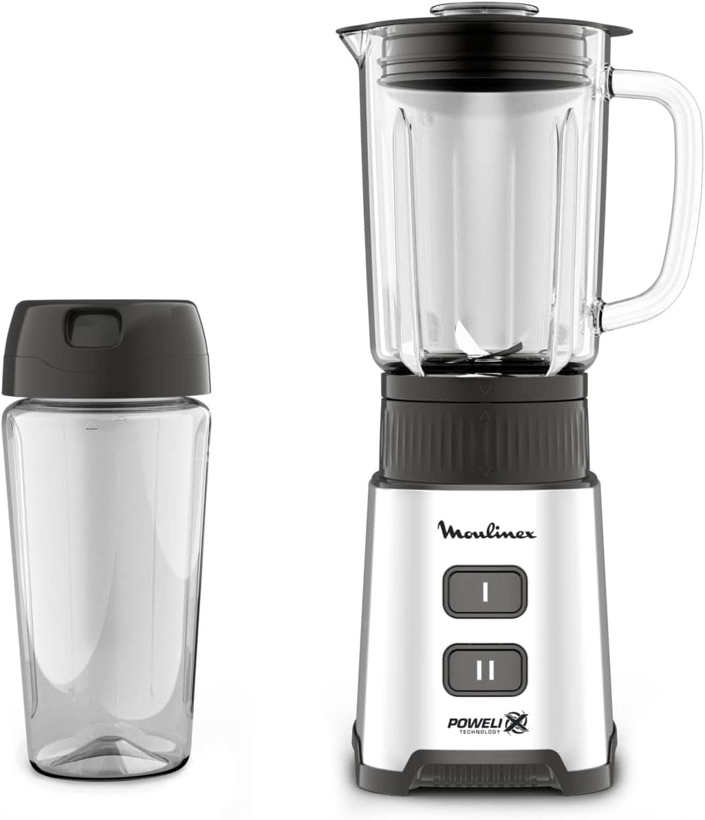 Frullatore Pulseo LM17GD, 400 W, 4 lame, 700 Ml, Contenitore portatile 600 Ml Cucina Naty Shop
