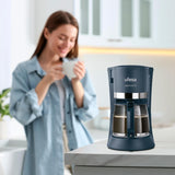 Ufesa CG7114 Caffettiera filtro Capriccio, 6 tazze, 600W, caraffa 0,6L, sistema antigoccia, spegnimento automatico, blu