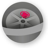Scheurich Wave Globe High, contenitore alto in plastica, granito nero, diametro 29,8 cm, altezza 40 cm, volume 6 l.