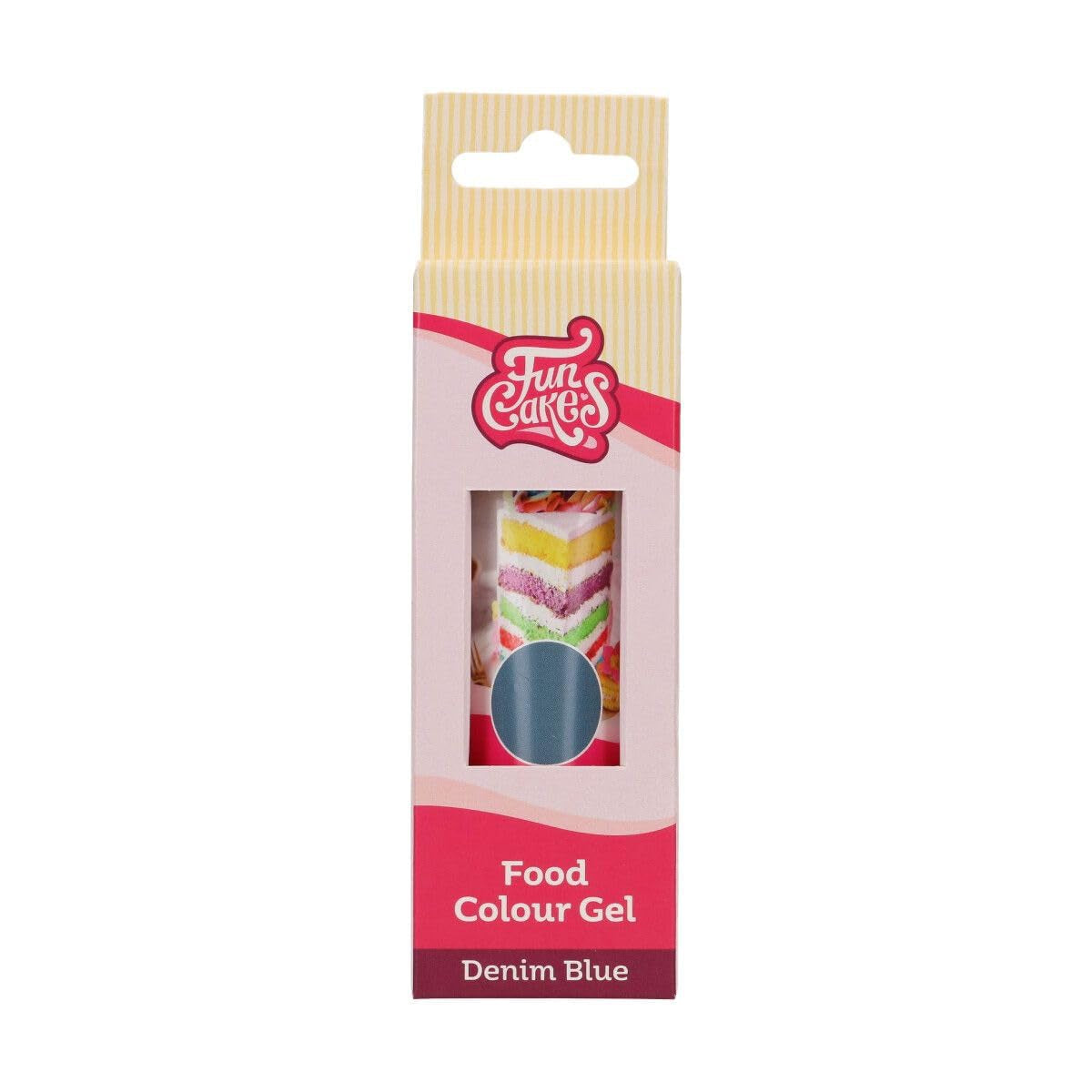 Colorante alimentare Funcakes Gel Denim Blue: colorante alimentare altamente concentrato per impasti, panna, fondente, marzapane, pasticcini, dosaggio facile, gocce singole per creare colori vivaci, Halal, 30g