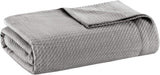 Madison Park 100% cotone egiziano, coperta confortevole e traspirante, di lusso, stagionale, leggera, per letto, divano, letto matrimoniale/letto matrimoniale Rose Naty Shop, trapunte grigie, completo/queen (90"X90")