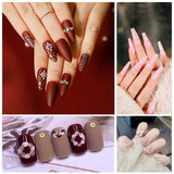 6 Stück Doppel-Ende Nagel Pinsel, Nageldesign Pinsel, Doppel-Ende Nail Art Pinsel Kit Professionale Maniküre Werkzeuge Kit（Nero）