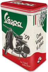 Nostalgic-Art Retro Coffee Box, 1.3L, Vespa - Classico italiano - Idea regalo per gli appassionati di scooter, Prodotto originale con licenza (OLP), Decorazione per officina dal design vintage, Decorazione per officina dal design vintage Scatole per la conservazione degli alimenti Naty Shop Titolo predefinito