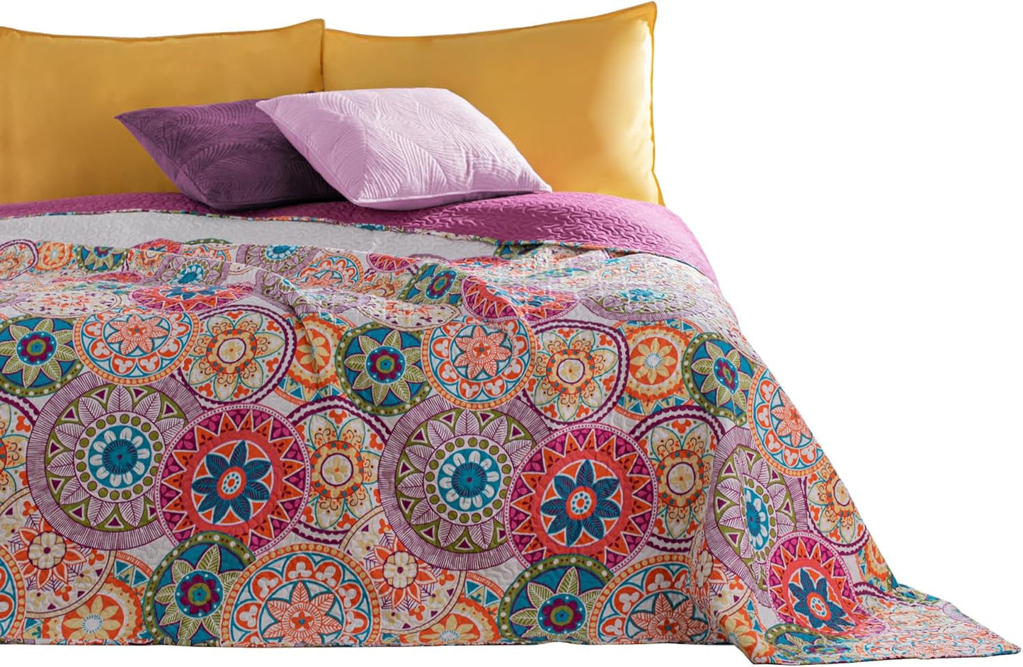 Decoking 12222 Copriletto 200X220 Cm Rosa Viola Bianco Colorato Antracite Copriletto Double Face Colorato Rosa Bianco Viola Trapuntatura Bibi Letti e Coperte Besuche den DecoKing-Store Viola Bianco 200X220 cm