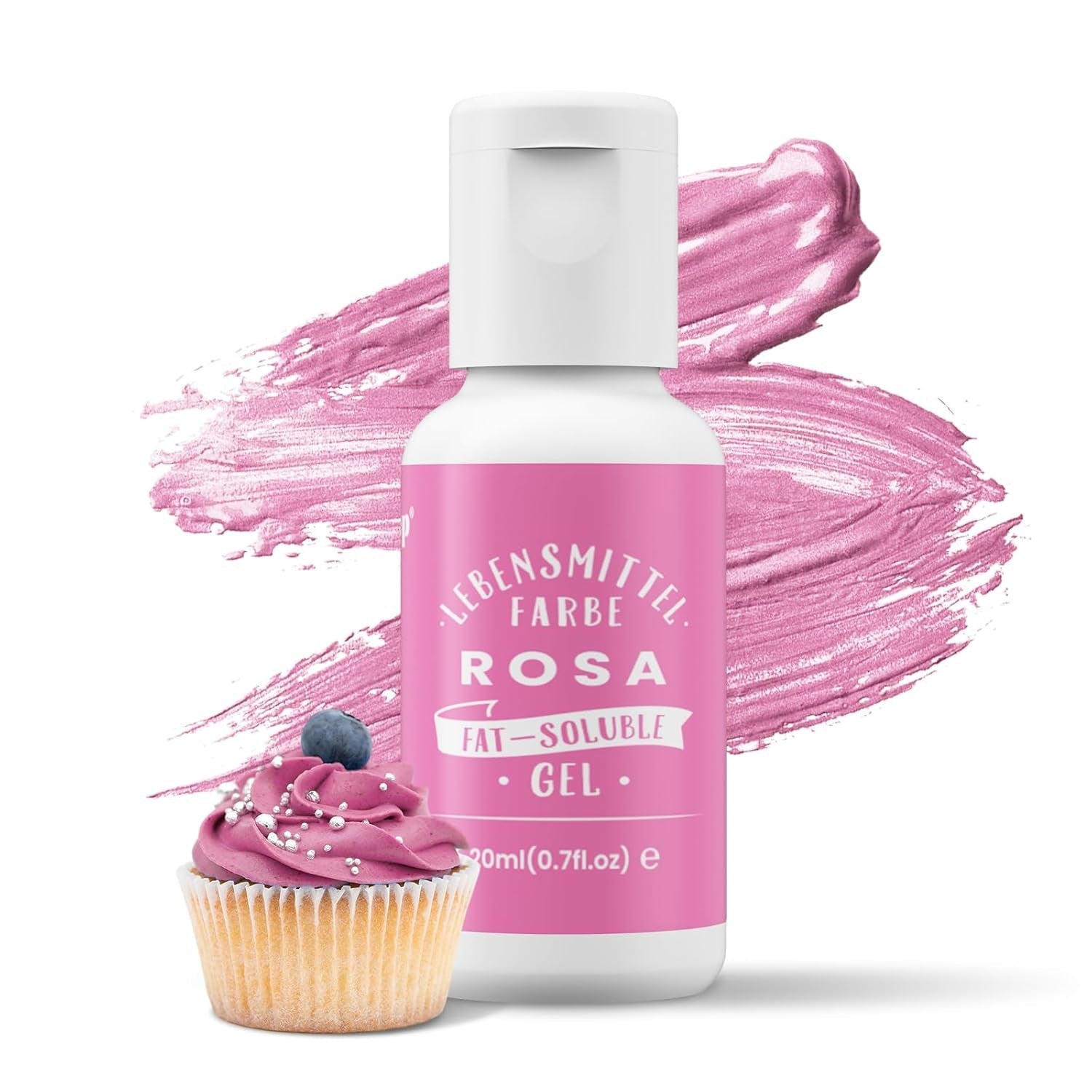 Miscela di oli, colorante alimentare rosa a base di olio, altamente concentrato, per cioccolato, fondente, biscotti, torte da forno, macarons, decorazione di torte fai da te, guarnizioni per impasti - 20 ml