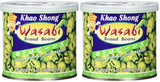 Piselli verdi fritti Khao Shong con wasabi, piselli croccanti in pastella piccante, un'alternativa a basso contenuto di grassi alla frutta secca, mediamente piccante, 1 lattina da 140 g | 140 g (1 confezione)