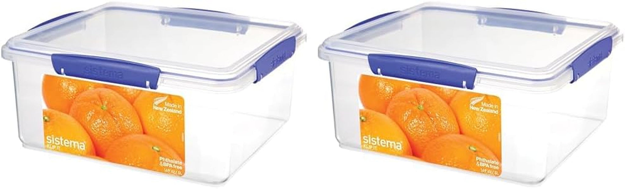 KLIP IT System Barattolo per la conservazione degli alimenti Barattolo per la conservazione degli alimenti impilabile da 5 litri con coperchio per frigorifero/congelatore Adatto per frigorifero/congelatore Clip blu in plastica senza BPA 1 pezzo (confezione da 2) Naty Shop Scatole per la conservazione degli alimenti Titolo predefinito