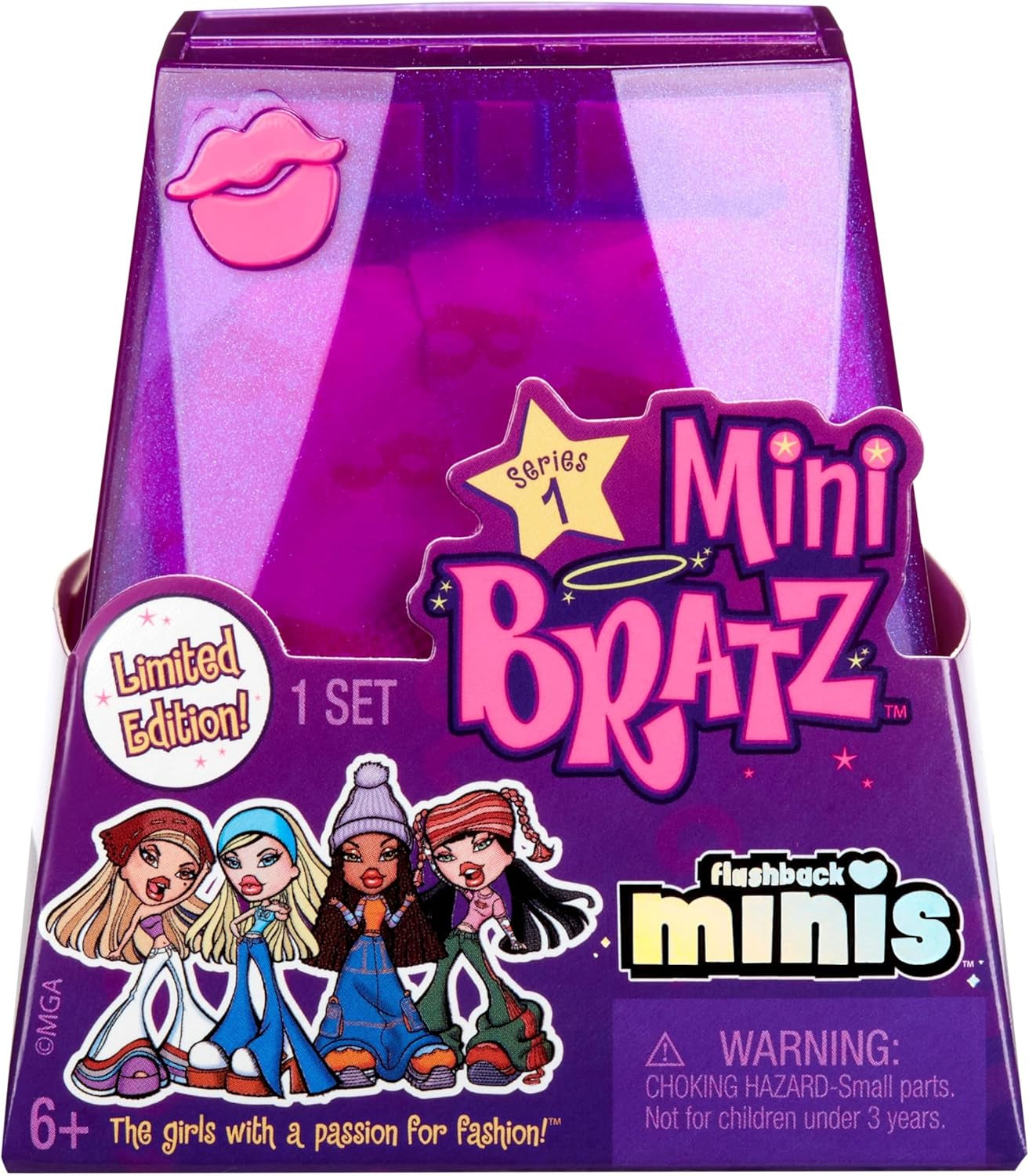 Bambole Bratz Miniverse MGA Y2K Nostalgia Flashback Minis in edizione limitata - PACCHETTO SORPRESA - 2 mini bambole Bratz e vetrina - Ottimo regalo per bambini e collezionisti 6+