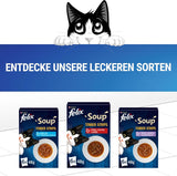 Strisce di zuppa Felix, zuppa di gatti, varietà mista, confezione da 8 (8 x 6 bustine da 48 g ciascuna)