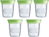 MAM Set 5 contenitori per latte e pappe, in plastica, senza Bpa e Bps Accessori Alimentazione e Allattamento Bebe Naty Shop