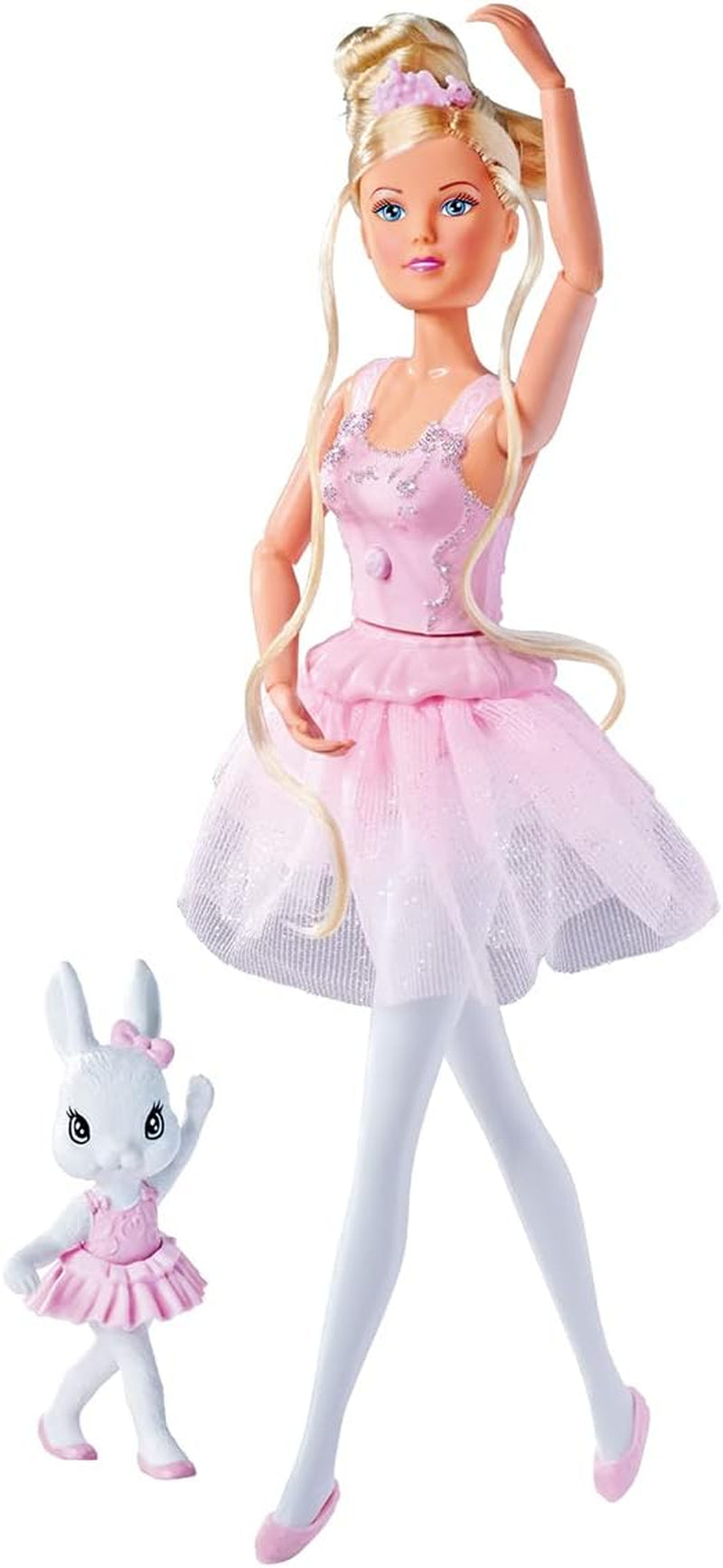 Simba 105733603 - Steffi Love Dancing Ballerina, Steffi come bambola ballerina con amico animale e gonna girevole, bambola da gioco 29 cm, da 3 anni