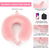 TALLGO Cuscino da Viaggio per Collo, Miglior Cuscino per Aereo in Memory Foam per Poggiatesta, Morbido Cuscino Regolabile per Aereo, Auto e Casa, Cuscini Ortopedici Cervicali Rosa Naty Shop