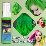 Tintura Per Capelli - Spray Colorante Per Capelli Verde Temporaneo Da 30 ml, Tintura Per Capelli Naturale Spray Colorante Per Capelli Temporaneo, Tintura Per Capelli Lavabile Per Feste Cosplay Halloween (Verde) Naty Shop Tinture Per Capelli