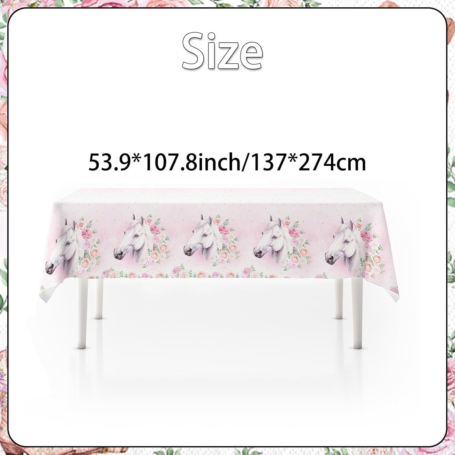 Set da 51 pezzi per feste, piatti di carta, tazze, tovaglioli, cavallo rosa, per bambini, ragazze, ragazzi, compleanno, decorazione da tavola con cavallo
