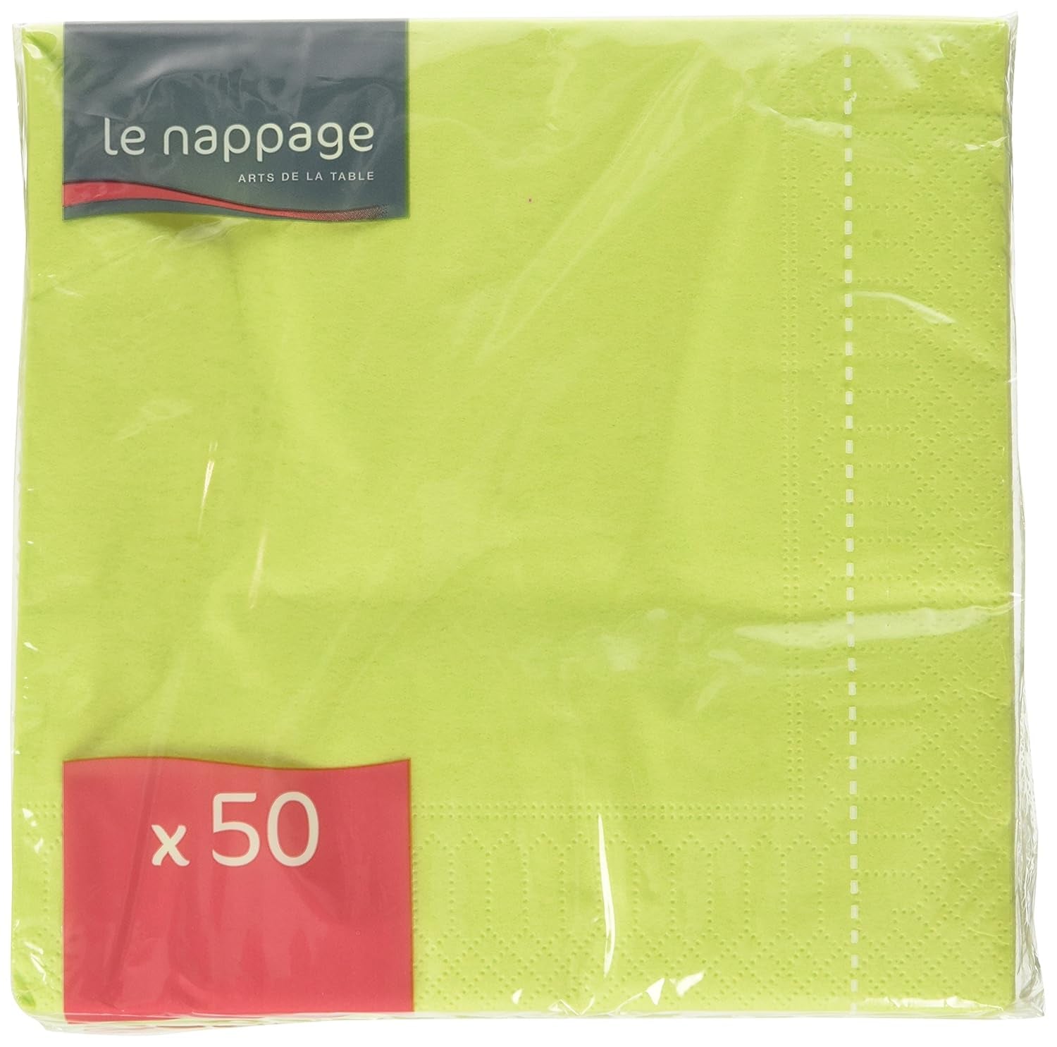 , tovaglioli 2 strati 33 X 33 X 50 cm, verde, 50 pezzi