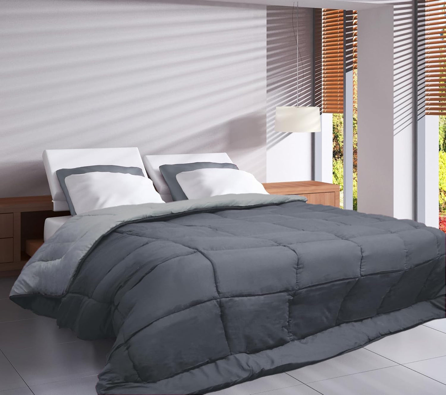 Trapunta Toison D'Or Silkydor naturale, cotone satinato 380, 240 X 280 cm, bianco Trapunte e trapunte Naty Shop Acciaio/argento Completo Xl