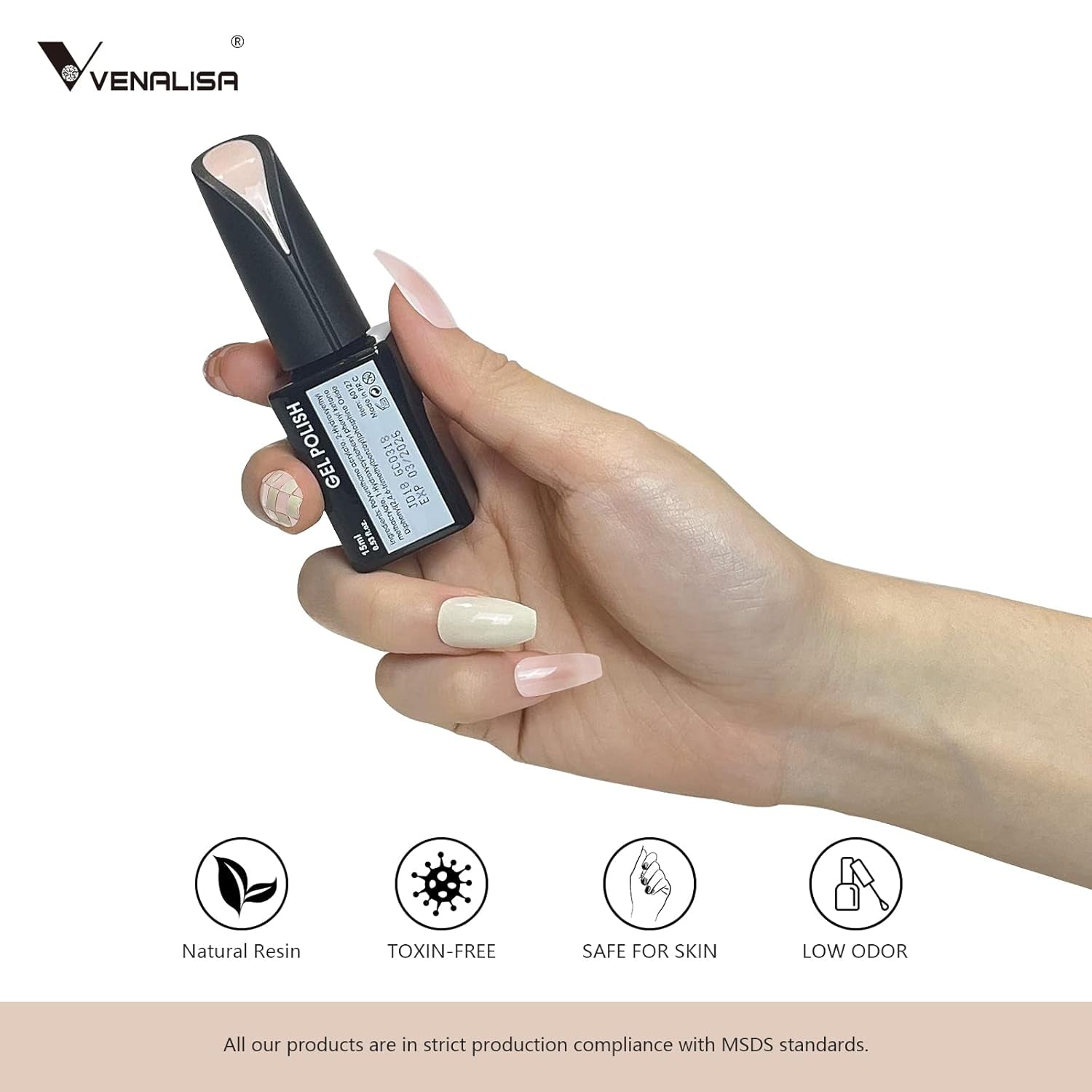 VENALISA Smalto per unghie UV arancione corallo 15ml Smalto per unghie gel per lampada UV per unghie Modelli di smalto gel arancione corallo trasparente per design delle unghie fai da te