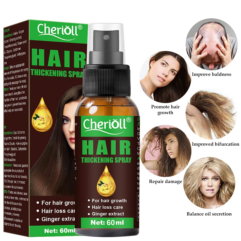 Crescita dei capelli, Anticaduta, Spray per la crescita dei capelli, Trattamento e perdita dei capelli, Per capelli diradati, Promuove una crescita dei capelli più spessi, più pieni e più veloce, Cura dei capelli da 60 ml Naty Shop