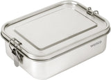 Wenco Lunch Box in Acciaio Inossidabile 2 Scomparti Grande Capacità 850ml Lunch Box Impermeabile Lavabile in Lavastoviglie Incluso Anello di Ricambio in Silicone 18,5 x 14 x 5,5 cm Argento (2 Pezzi) Naty Shop Scatole per Alimenti 850 Ml