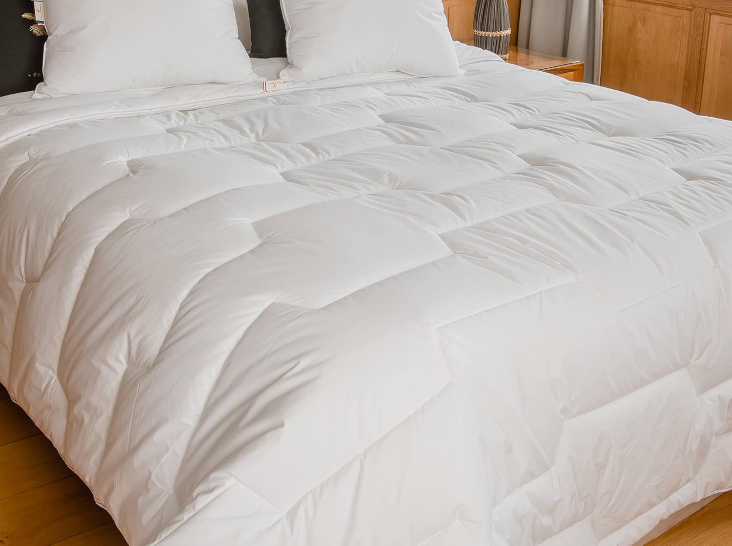 COLAS NORMAND Trapunta, 200 X 200 Cm, cotone biologico e lana Merino, calda, lavabile in lavatrice a 30 °C Piumini e trapunte Naty Shop