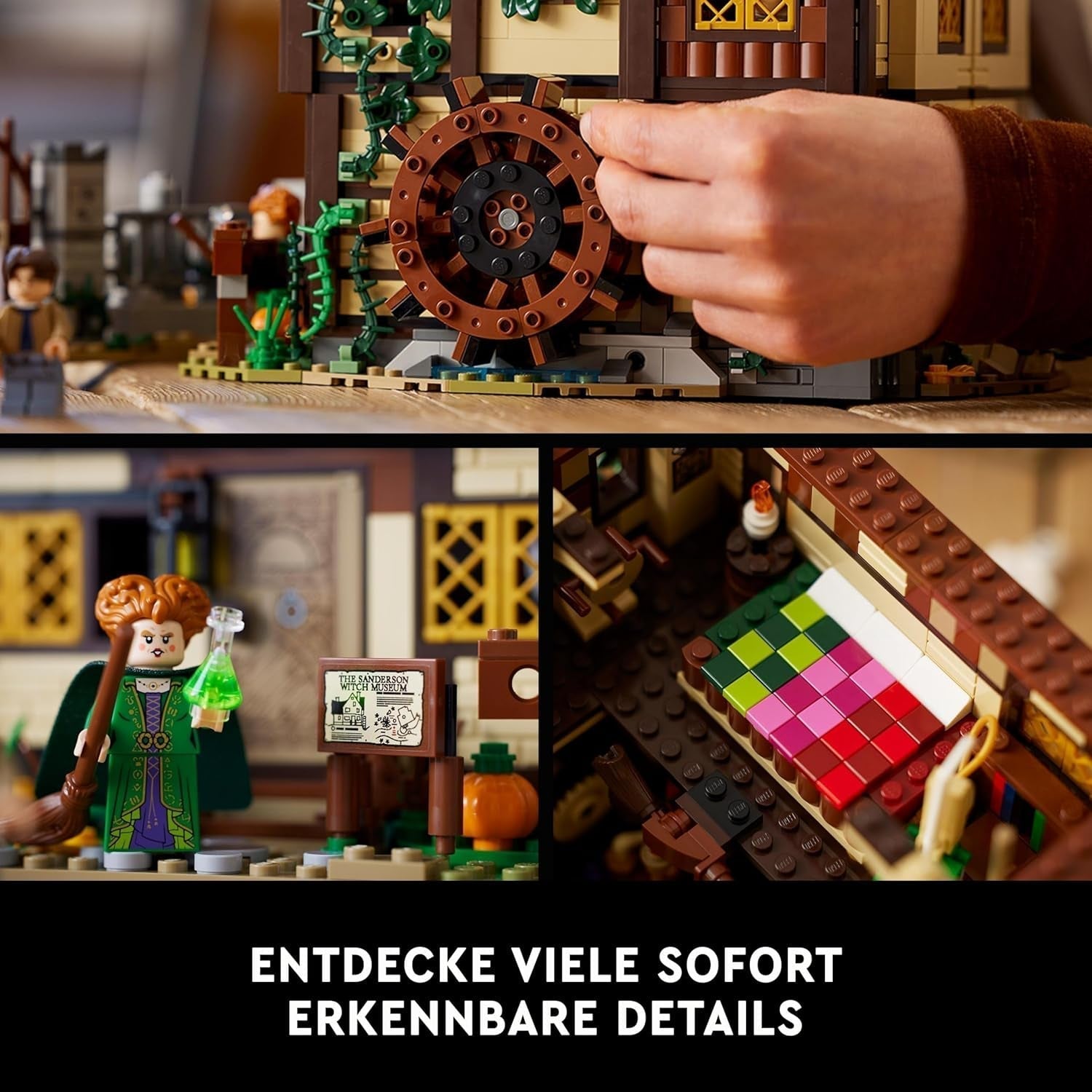 LEGO Ideas Hocus Pocus: il set della casa delle streghe delle sorelle Sanderson, kit da collezione per adulti con casa, 6 minifigure e accessori, set da costruzione femminile e maschile 21341 Besuche den LEGO-Store