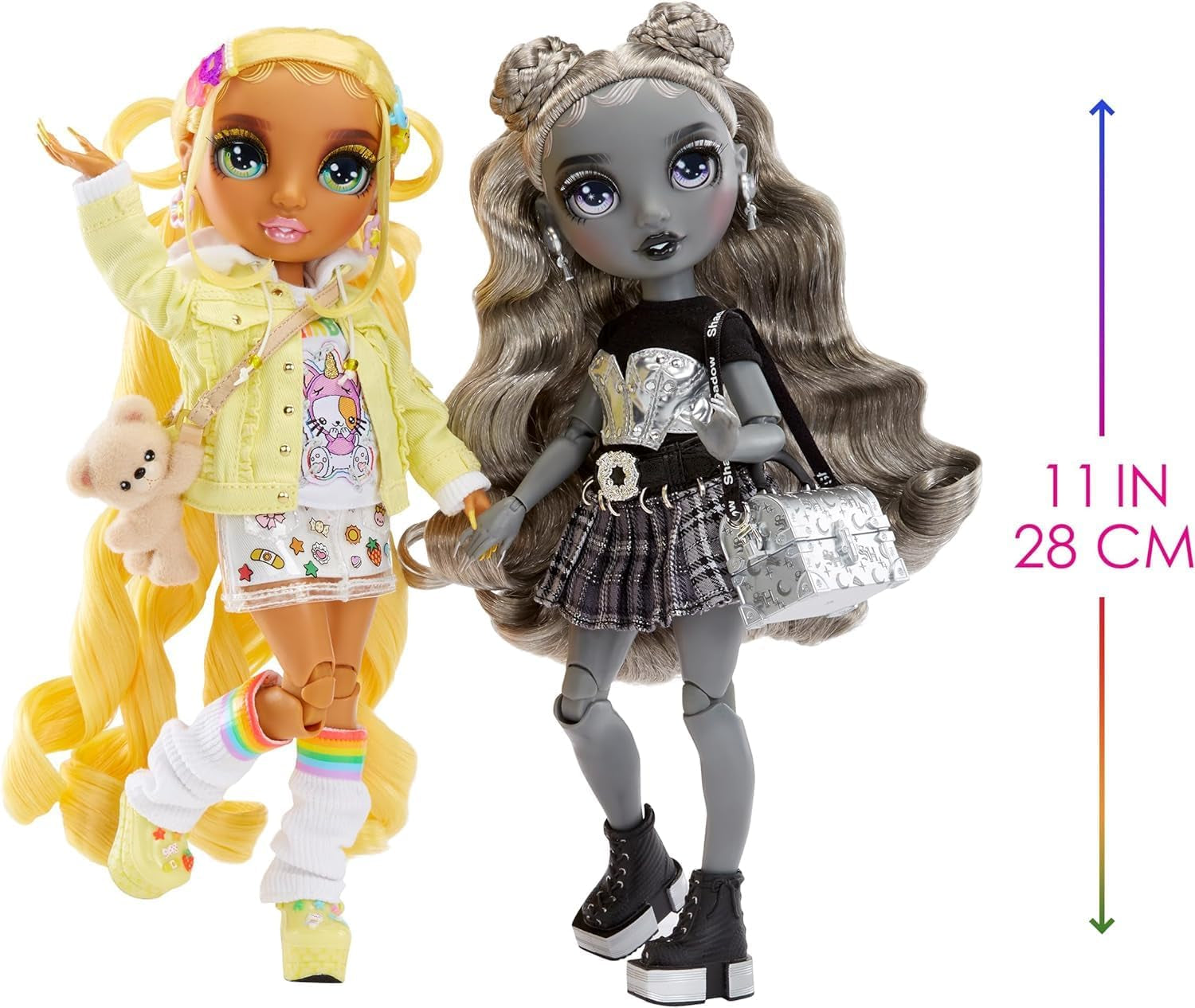 Edizione speciale Rainbow High Shadow High - Le gemelle Madison Sunny e Luna - 2 bambole alla moda in abiti firmati gialli e grigi, mescola e abbina con accessori - Per collezionisti e bambini dai 4 ai 12 anni