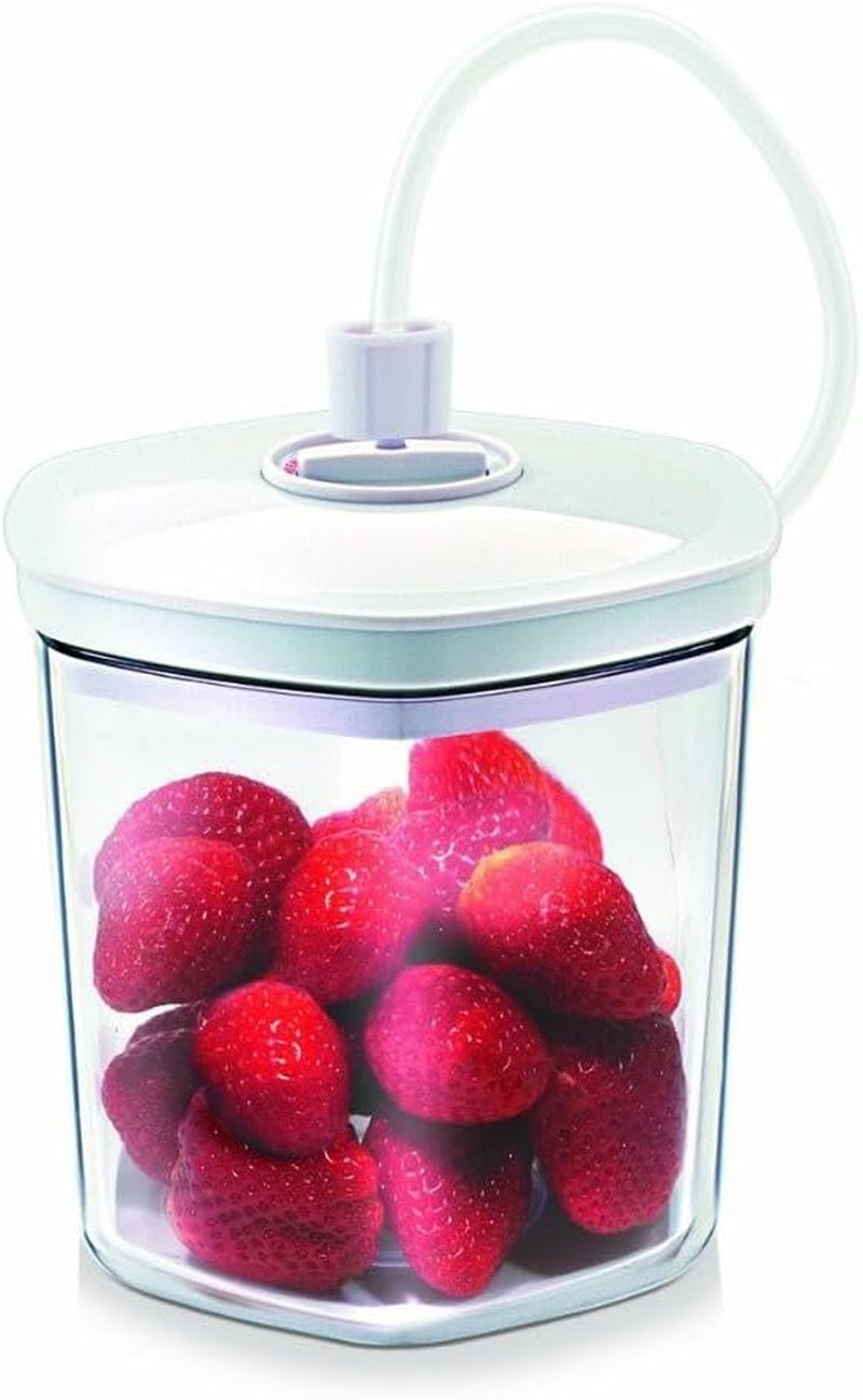 Set di contenitori sottovuoto CASO, contenitori infrangibili e lavabili in lavastoviglie, 3 contenitori sottovuoto per alimenti e liquidi sensibili alla pressione, adatti a tutte le macchine per sottovuoto CASO con collegamento per tubo, scatole impilabili per alimenti Naty Shop