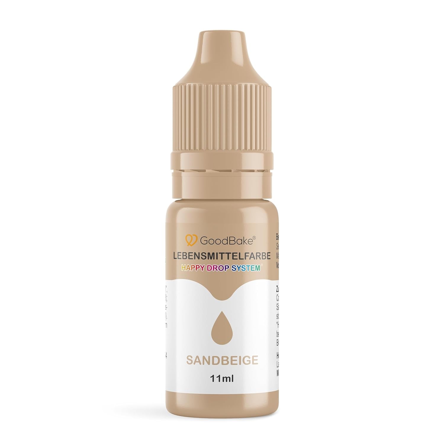 Goodbake Pastel Sand Beige Food Colorante (11 ml) - Colorante alimentare ad alto dosaggio - Per colorare torte, fondente, crema al burro, macarons, bevande, slime e molti altri oggetti. 100% vegano
