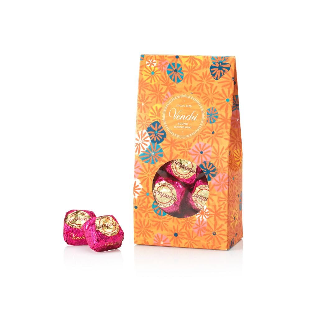 Venchi - Confezione Regalo Murrine Cioccolato Lampone Pralinato, Cioccolato Fondente, 288g, Senza Glutine, Senza Coloranti Artificiali, Senza Conservanti - Idea Regalo Perfetta