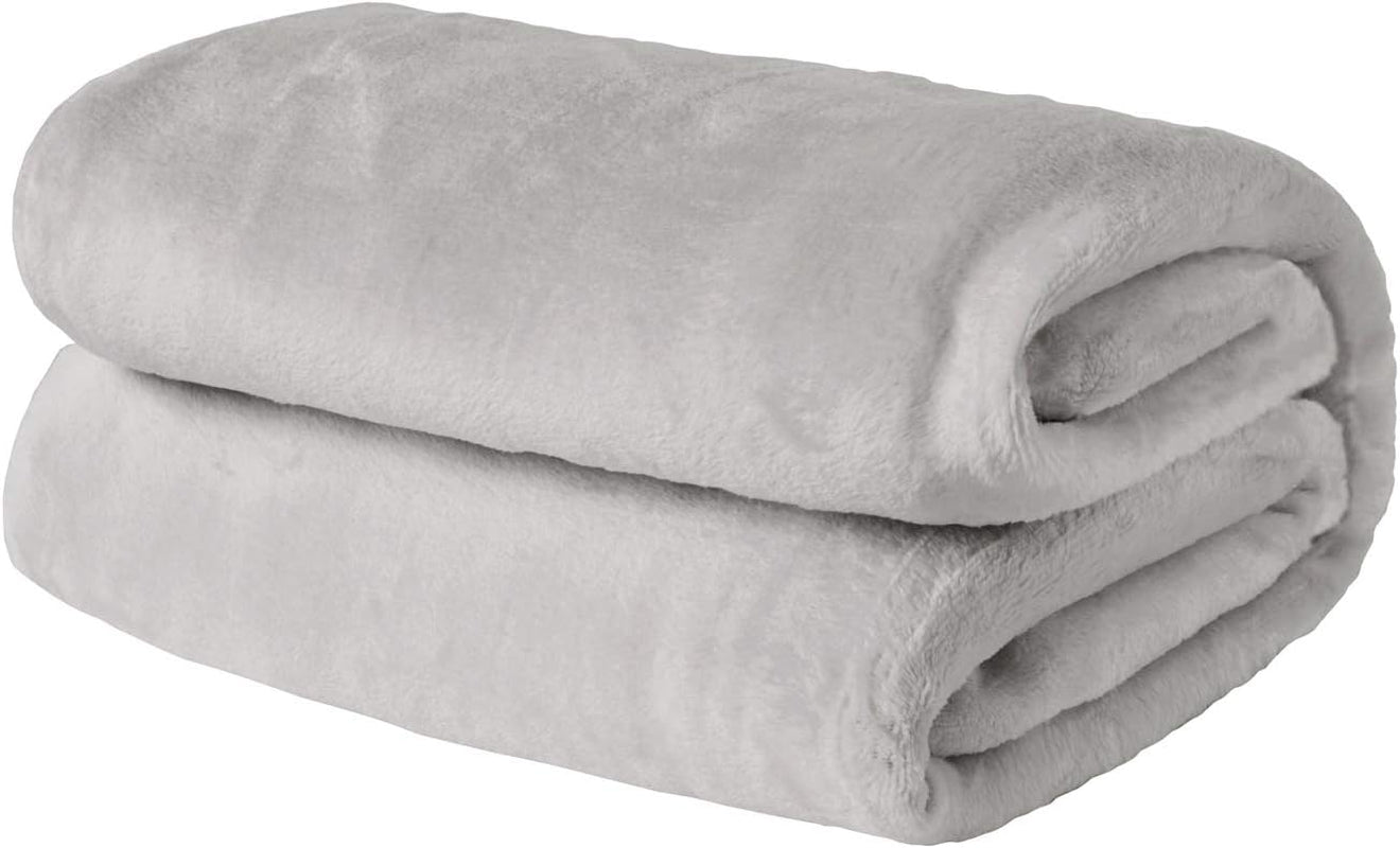 Copriletto in pile ultra morbido di Brentford, grigio argento, matrimoniale grande - 150 x 200 cm Letti e coperte Beuche den Brentfords-Store Grigio-argento 150 x 200 cm