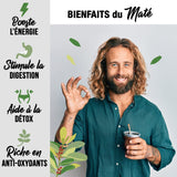 ORIGEENS BIO YERBA MATE TEA 200G - L'originale I Bio Yerba Mate non tostato, foglie, senza gambi, polvere e briciole I Bevanda energizzante e disintossicante