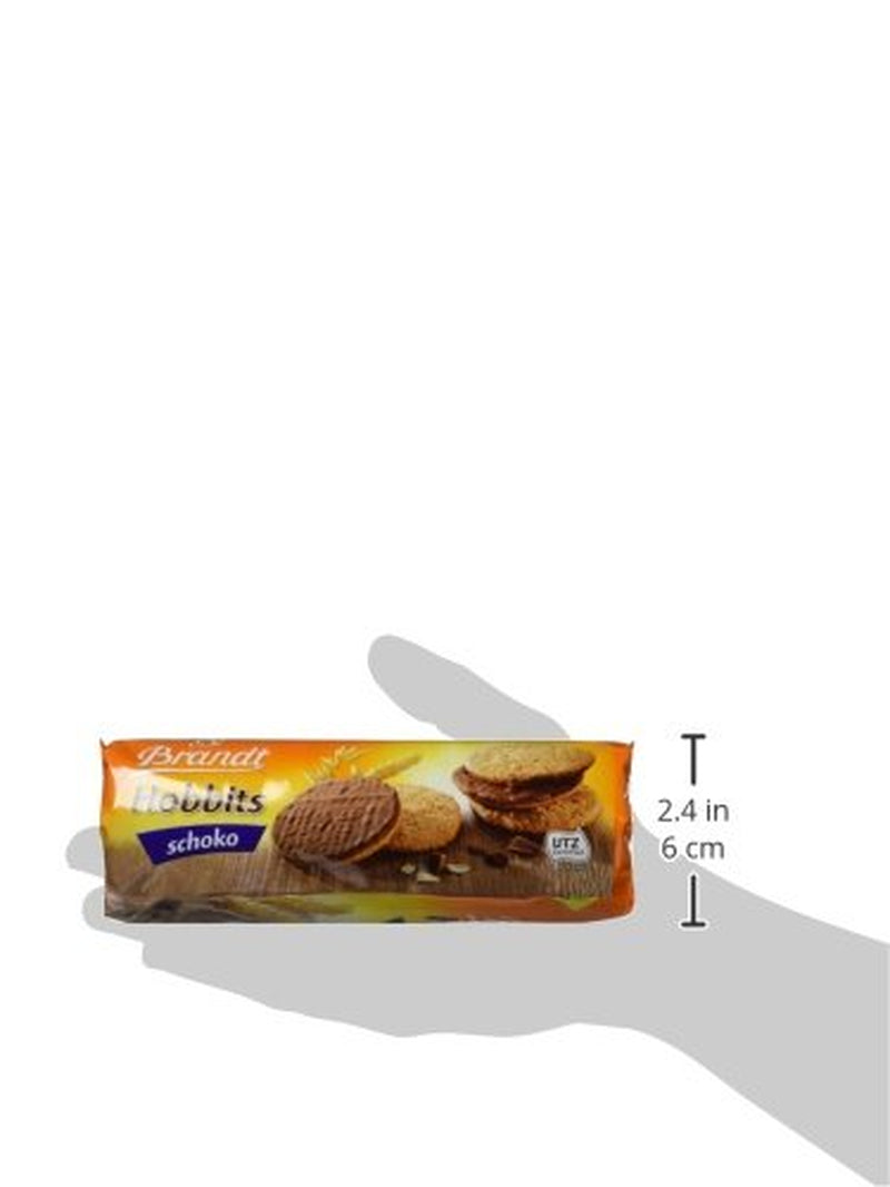 Brandt Hobbits Chocolate - Confezione da 18 - Scatola portaoggetti - Biscotti integrali con farina d'avena e cioccolato mezzo fine, ricchi di fibre (18 x 265 g)