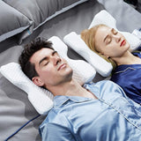 MINGZE Cuscino per Collo in Memory Foam Multifunzionale, Cuscino per Collo a Forma di U con Arco, Cuscino per Dormire a Rimbalzo Lento Cuscino per Pressione di Rimbalzo, Cuscino in Seta di Ghiaccio per Protezione di Mani e Collo Cuscini Ortopedici Cervicali Naty Shop
