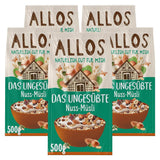 Allos, muesli ai frutti di bosco non zuccherato, confezione 5 x 500 grammi Cereali Naty Shop Nocciole