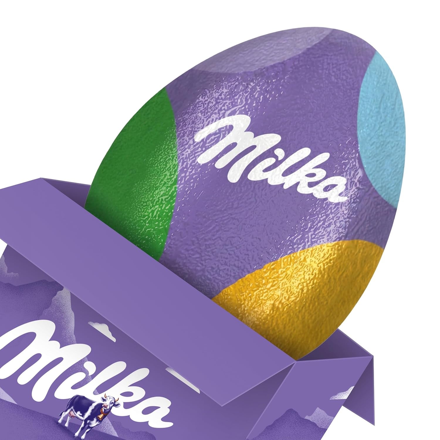 Milkshake Me Egg – uovo di cioccolato ripieno di mini ovetti colorati di cioccolato al latte alpino – 97g